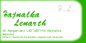 hajnalka lenarth business card